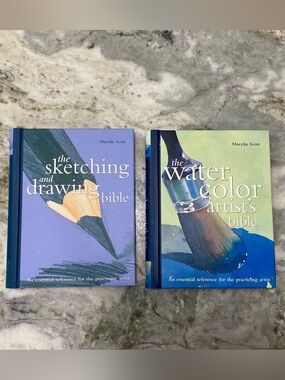 The Sketching & Drawing Bible + The Watercolor Artist's Bible - Both Hard Covers